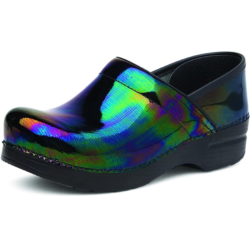 Worn Dansko oil slick clogs size 39
